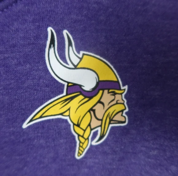 Women's Purple and Gray Colorblock Vikings Hoodie Size Medium - Picture 9 of 13